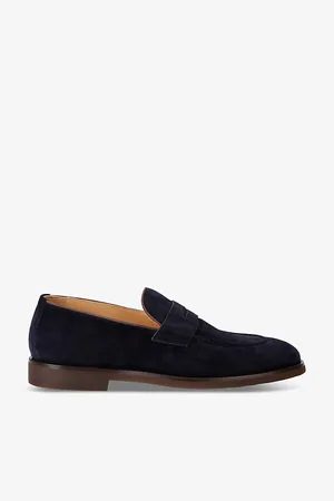 Brunello Cucinelli Mens Flex Penny Suede Loafers