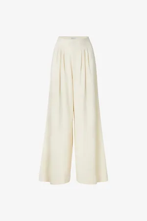 By Malina Womens Diana Wide-Leg High-Rise Stretch-Woven Trousers