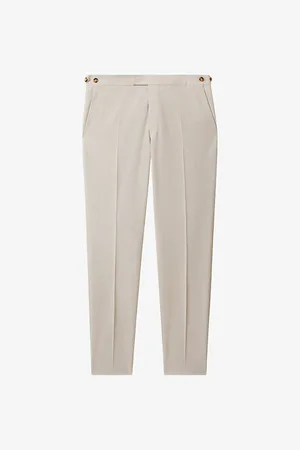 Reiss Mens Belmont Slim-Fit Tapered-Leg Stretch Woven-Blend Trousers