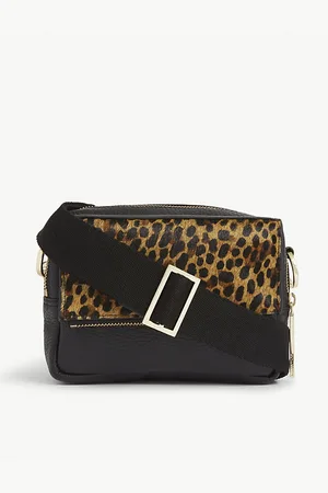 Whistles Womens Bibi Leopard-Printed Crossbody Bag