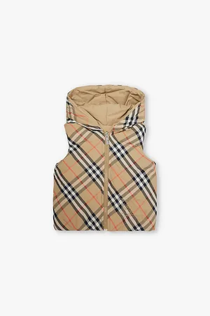 Burberry Axel Checked Padded Down Gilet 12 Months - 2 Years