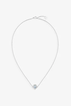 CHAUMET Joséphine Aigrette 18ct White-Gold, 0.19ct Brilliant and 0.60 Pear-Cut Diamond Pendant Necklace