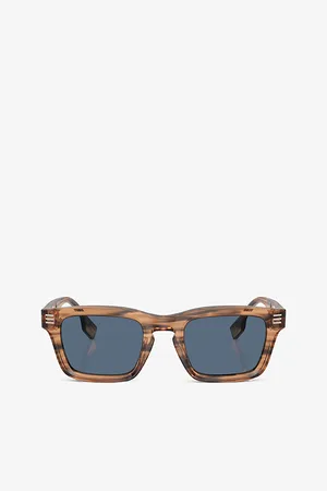 Burberry Womens Be4403 Rectangle-Frame Acetate Sunglasses