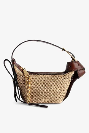 Zadig & Voltaire Womens Cecilia Extra-Small Wing-Embellished Woven Cross-Body Bag