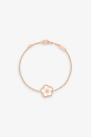 Van cleef Lucky Spring Plum Blossom 18ct Rose-Gold and Mother-Of-Pearl Bracelet