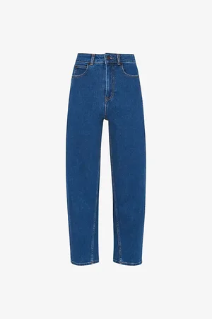 Whistles Womens Barrel High-Rise Straight-Leg Jeans
