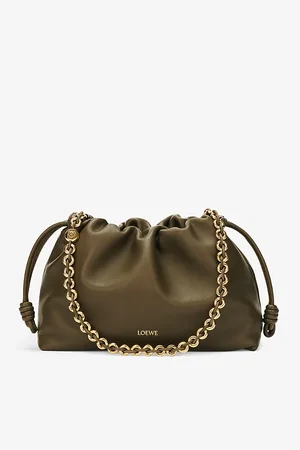 Loewe Womens Flamenco Logo-Embossed Leather Purse