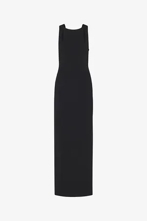 Whistles Womens Tie-Back High-Neck Stretch-Jersey Maxi Dress
