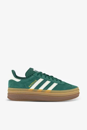 adidas Womens Gazelle Bold Brand-Stripe Suede Low-Top Trainers