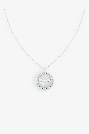 Astrid & Miyu Womens Taurus Bold Zodiac Plated Recycled 925 Sterling- Necklace