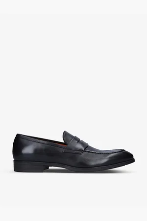 santoni Simon Leather Penny Loafers