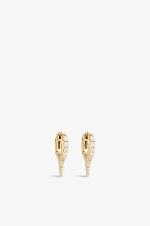 Melissa Kaye Lola Needle 18ct Yellow-Gold and 0.74ct Brilliant-Cut Diamond Earrings