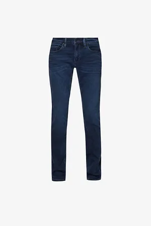 Paige Mens Lennox Belt-Loop Slim-Fit Stretch-Denim Jeans