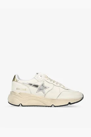 Golden Goose Womens Running Sole Metallic Star-Patch Leather Trainers