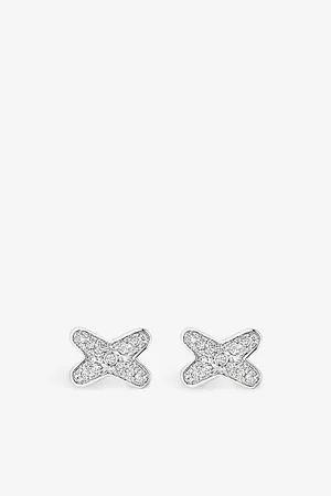CHAUMET Jeux De Liens 18ct White-Gold and 0.16ct Brilliant-Cut Diamond Single Earring