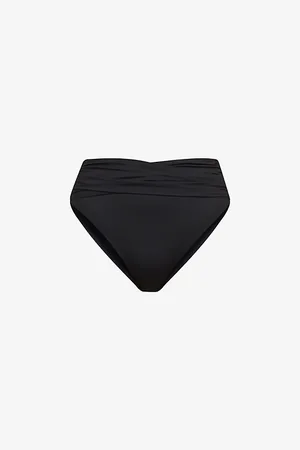 Seafolly Womens Collective Wrap-Detail High-Rise Recycled Nylon-Blend Bikini Bottoms