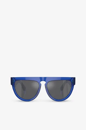 Burberry Womens Be4416U Round-Frame Acetate Sunglasses