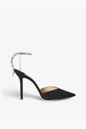Jimmy Choo Womens Saeda Heeled Suede Courts