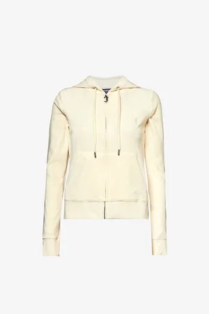 Juicy Couture Womens Robertson Logo-Embroidered Stretch-Cotton Hoody
