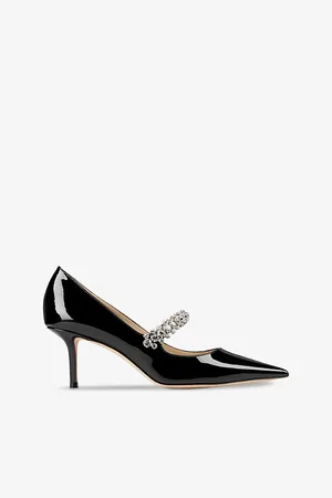 Jimmy Choo Womens Bing 65 Patent-Leather Heeled Mules