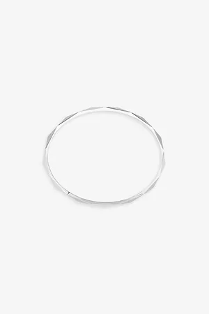 Boucheron Mens Facette 18ct White-Gold Bangle Bracelet