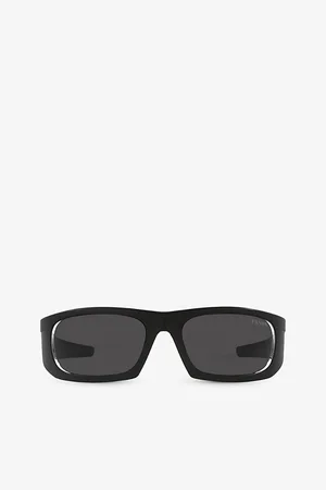 Prada Womens Ps 02Ys Wrap-Around Nylon Sunglasses
