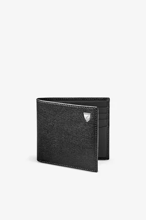 ASPINAL OF LONDON Mens Billfold Logo-Embellished Leather Wallet