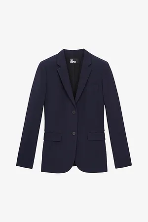 The Kooples Womens Slim-Fit Single-Breasted Stretch-Woven Blazer