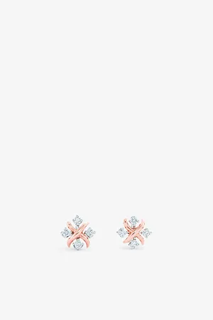 Tiffany & Co. Schlumberger Lynn 18ct Rose Gold, Platinum and 0.27ct Diamond Earrings