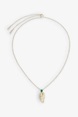 CARAT* London Womens Borneo Yellow Plated-Vermeil Sterling-Silver and Cubic Zirconia Pendant Necklace