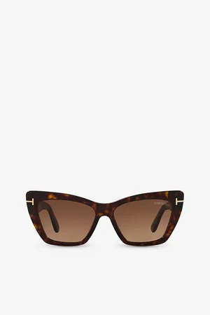 Tom Ford Womens Tr001312 Ft0871 Cat-Eye Tortoiseshell Acetate Sunglasses