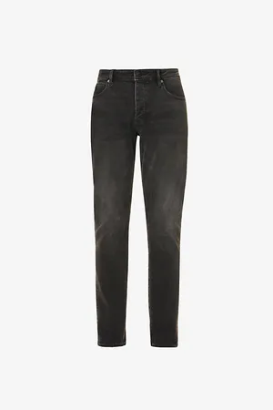 NEUW Mens Lou Slim Straight Mid-Rise Stretch-Organic Denim Jeans