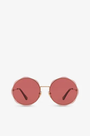 Chloé Womens Ch0202S Metal Round Frame Sunglasses