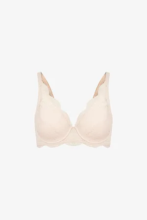 Simone Pérèle Womens Spacer Scallop-Trim Stretch-Lace Plunge Bra