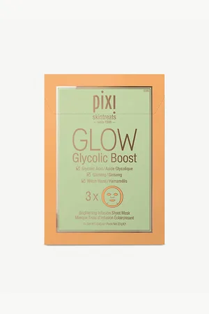 Pixi Glow Glycolic Boost Sheet Mask Pack Of Three