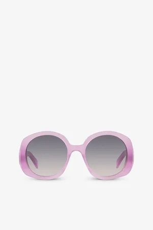 Céline Womens Cl000378 Cl40242I Round-Frame Acetate Sunglasses