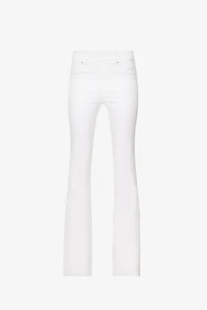 Spanx Womens Skinny Flare High-Rise Stretch-Denim Jeans