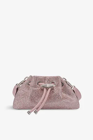 Jimmy Choo Womens Cinch Satin Shoulder Bag