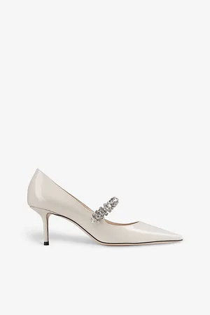Jimmy Choo Womens Bing 65 Crystal-Embellished Patent-Leather Pumps