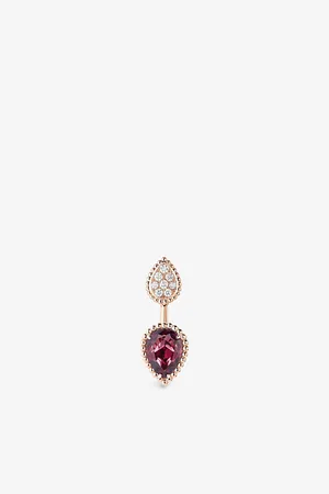 Boucheron Serpent Bohème 18ct Rose-Gold, 0.17ct Diamond and 2.20ct Garnet Single Earring
