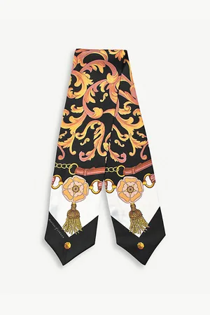 ASPINAL OF LONDON Womens Signature Graphic-Print Silk Scarf