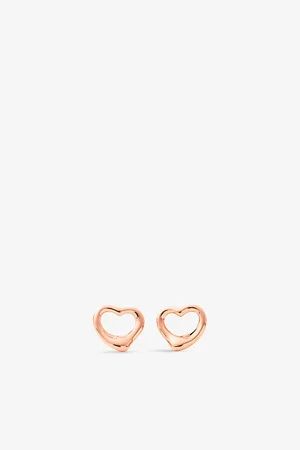 Tiffany & Co. Elsa Peretti Open Heart Earrings In 18ct Rose Gold