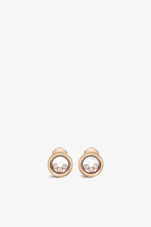 Chopard Happy Diamonds 18ct Rose-Gold and 0.30ct Brilliant-Cut Diamond Earrings