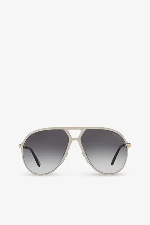 Tom Ford Womens Tr001674 Xavier Aviator-Frame Metal Sunglasses
