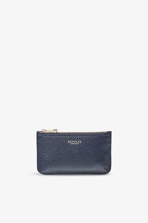 ASPINAL OF LONDON Womens Ella Brand-Embellished Leather Cardholder