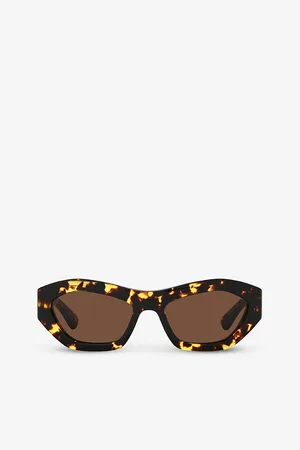 Bottega Veneta Womens Bv1221S Cat-Eye Tortoiseshell Acetate Sunglasses