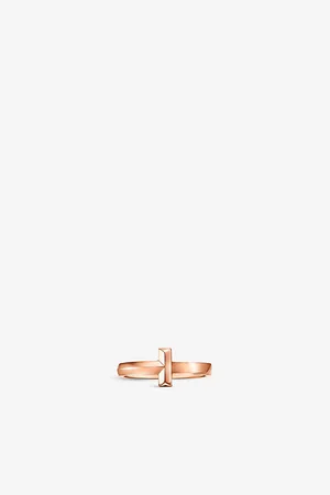 Tiffany & Co. Mens Tiffany T T1 Narrow 18ct Rose-Gold Ring