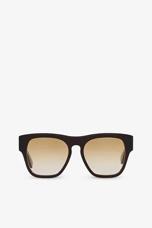 Chloé Womens Ch0149S Square-Frame Tortoiseshell Acetate Sunglasses
