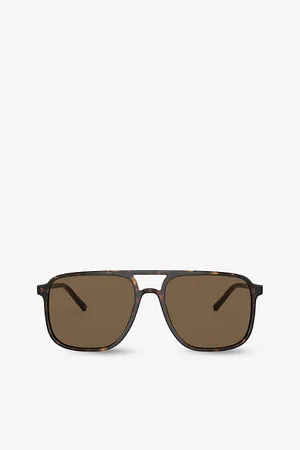 Dolce & Gabbana Womens Dg4403 Pilot-Frame Tortoiseshell Acetate Sunglasses