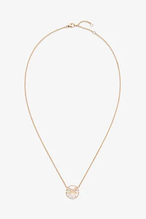 CHAUMET Jeux De Liens Harmony Small 18ct Rose-Gold, Mother-Of-Pearl and Diamond Necklace